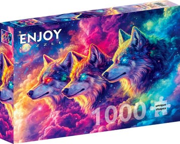 Cosmic Wolves Puzzel (1000 stukjes) | Enjoy Puzzle - Puzzels, Hobby en Vrije tijd, Verzenden, Nieuw