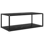 vidaXL Salontafel 100x50x35 cm gehard glas zwart, Huis en Inrichting, Tafels | Salontafels, 100 tot 150 cm, Verzenden, Nieuw, 50 tot 100 cm