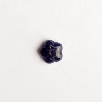 15 x glas kraal bloem  blauw 7x 5,5 mm gat: 1mm (Glaskralen), Ophalen of Verzenden, Nieuw, Kraal