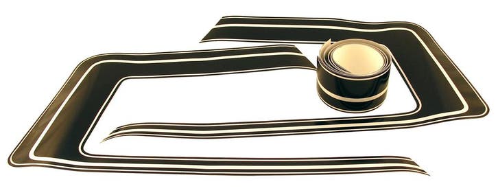 Volvo Striping set 142+144GT donker Volvo onderdeel 282754, Auto-onderdelen, Overige Auto-onderdelen, Nieuw, Volvo, Verzenden