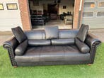 Bank BAXTER Alfred P bankstel 240cm zwart buffel leer sofa, Design, Zo goed als nieuw, Rechte bank, Leer