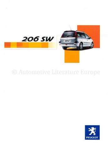 2002 PEUGEOT 206 SW BROCHURE NEDERLANDS, Nieuw, Peugeot, Author