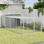 vidaXL Hondenhok met ren antraciet 153x396x110 cm, Verzenden, Nieuw