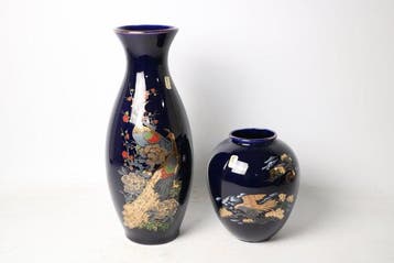 Vaas - Porselein - Japan - Exqusite Peacock & Hawk (Zonder