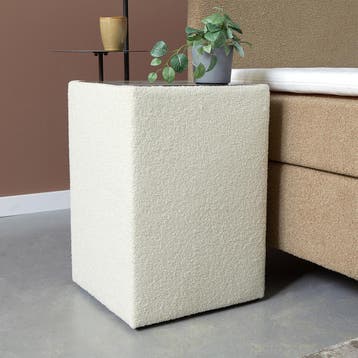 *WOONWINKEL* Boucle Stof Nachtkastje Creme, Verzenden, Nieuw
