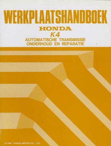 1987 Honda K4 Werkplaatshandboek automatische transmissie, Verzenden