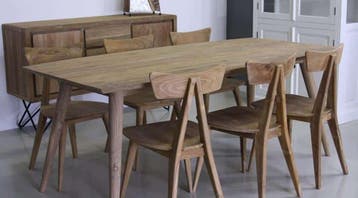 Retro tafel -  220 cm x 110 cm, Ophalen of Verzenden, Nieuw