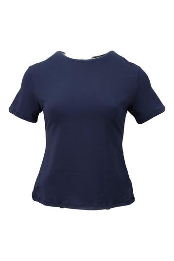 Organic Basics T-shirt in maat L Blauw, Kleding | Dames, T-shirts, Organic Basics, Verzenden, Zo goed als nieuw, Blauw