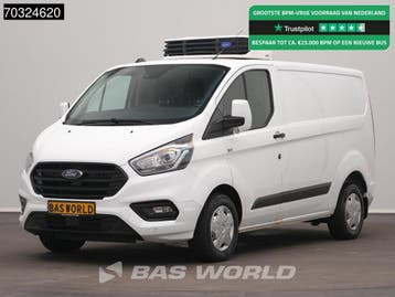 Ford Transit Custom 130PK Kerstner Koelwagen Carrier Xarios, Stof, Gebruikt, Euro 6, Wit
