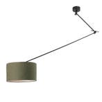 Hanglamp zwart met kap 35 cm groen verstelbaar - Blitz, Verzenden, Nieuw, Modern