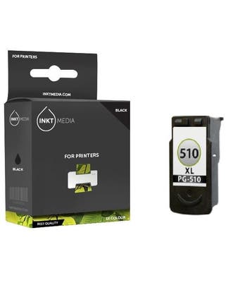 Geschikt Canon PG-510/512 zwart hoge inhoud van Inktmedia, Nieuw, Cartridge, Inktmedia