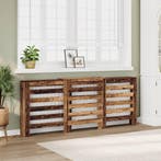 vidaXL Radiatorombouw 205x21,5x83,5 cm bewerkt hout oud hout, Doe-het-zelf en Verbouw, Verwarming en Radiatoren, Verzenden, Nieuw