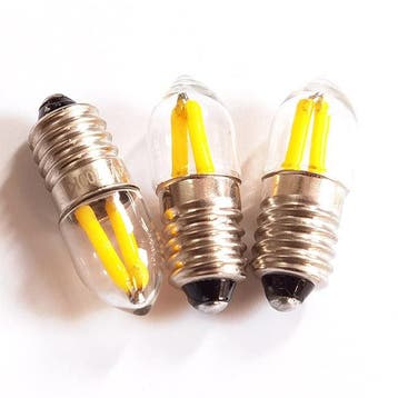 E10 LED Mini Gloeilamp – 12– 0.3–0.5W – Warm Wit (2700K), Ophalen of Verzenden, Nieuw