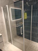 Douchecabine 120x90cm mat wit helder glas antikalk - 0020, Ophalen, Nieuw, Glas, Douche