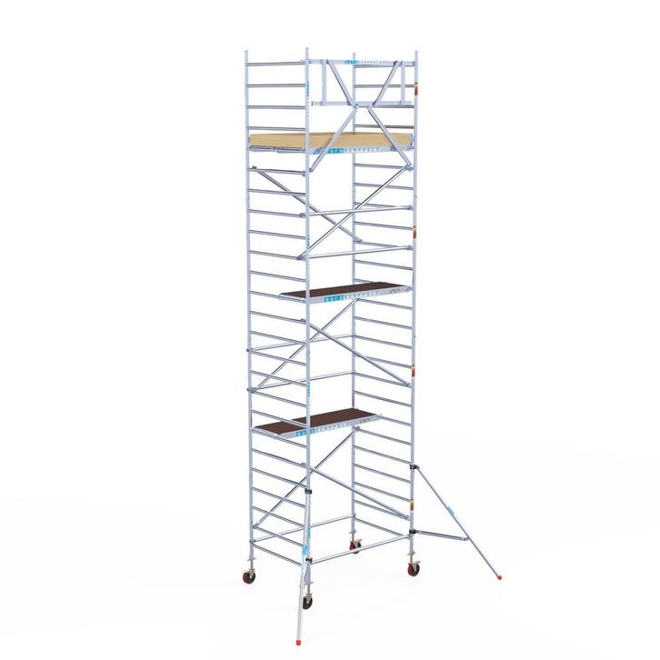 Basic rolsteiger 135 x 10,2m werkhoogte, Doe-het-zelf en Verbouw, Steigers, Rolsteiger of Kamersteiger, Nieuw, 5 meter of hoger