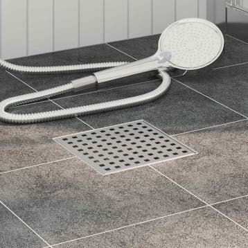 vidaXL Dot doucheafvoer Zilver 15 x 15 cm Roestvrij staal, Verzenden, Nieuw