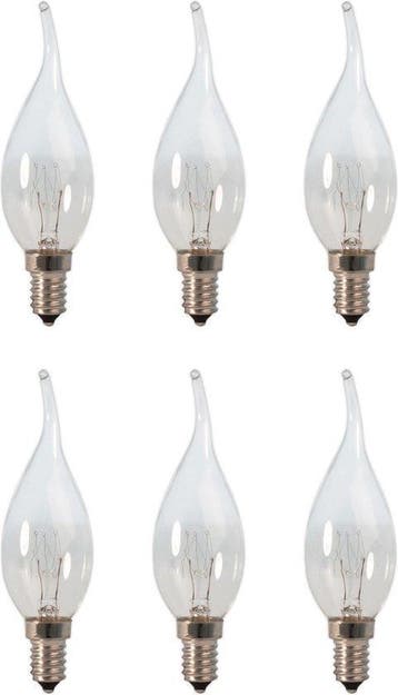 Philips Gloeilamp Helder Kaars Bended-Tip 25W E14 - 10 stuks, Minder dan 30 watt, E14 (klein), Verzenden, Gloeilamp