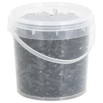 vidaXL Haarelastiekjes paard 1500 st silicone zwart, Verzenden, Nieuw