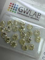 Zonder minimumprijs - 21 pcs Diamant (Natuurlijk gekleurd) -, Nieuw