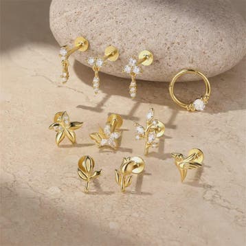 925 Sterling Zilveren Kolibrie Oorbellen Dames - 18K Goudkle