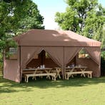 vidaXL Partytent Bruin 292 x 580 x 315 cm Oxford Stof, Verzenden, Nieuw, Partytent