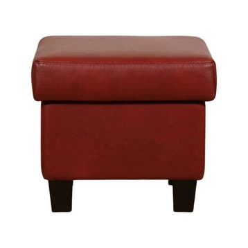 Hocker - gestoffeerde fauteuils, Minder dan 50 cm, Minder dan 75 cm, Nieuw, Leer