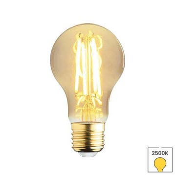 LED lamp E27 | 4 watt | 2500K warm wit | A60 | Amber |, Verzenden, Nieuw, E27 (groot), Overige typen