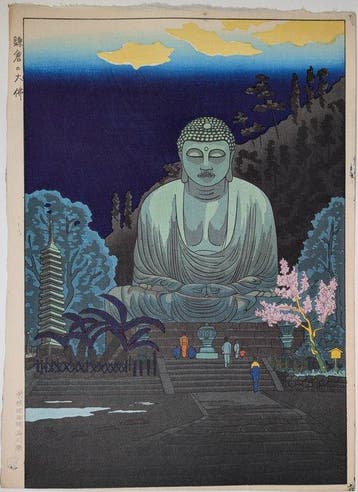 OKUYAMA Gihachir - Grote Boeddha van Kamakura - Japanse, Antiek en Kunst