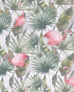 Katoen/Polyester Tropical Flamingo, Nieuw, Overige kleuren