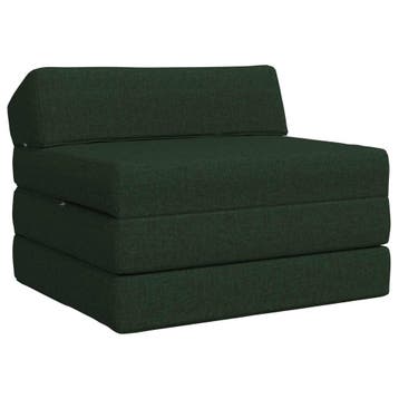 vidaXL Vouwbare Bankbed Donkergroen 200 x 70 x 10 cm Stof, Verzenden, Nieuw, Stof, Minder dan 150 cm