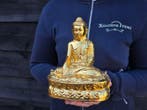 Beeld, Gilded Gold - Buddha - 17 cm - Hout