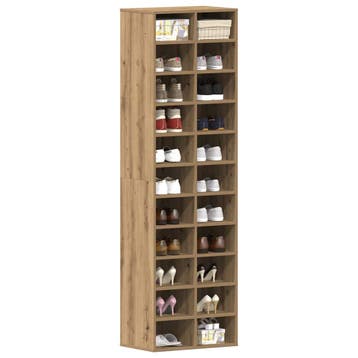 vidaXL Schoenenkast 54x34x183 cm spaanplaat ambachtelijk, Verzenden, Nieuw