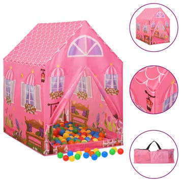 vidaXL Kinderspeeltent met 250 ballen 69x94x104 cm roze, Verzenden, Nieuw