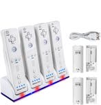 Oplaadstation Voor 4 Nintendo Wii Remotes - Batterij Oplader, Verzenden, Nieuw