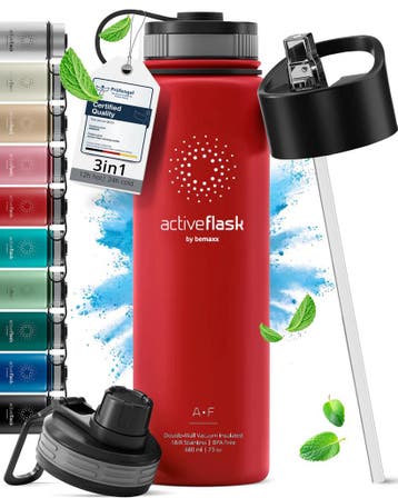 Drinkfles geisoleerd Activeflask 680 ml Rood, Ophalen of Verzenden, Nieuw