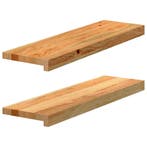 vidaXL Vensterbanken 2 st 70x20x2 cm massief eikenhout, Doe-het-zelf en Verbouw, Kozijnen en Schuifpuien, Verzenden, Nieuw