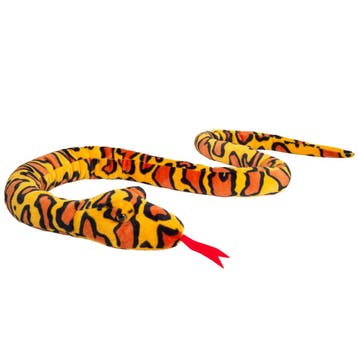 Slang knuffel - zachte pluche - geel - 175 cm, Verzenden, Nieuw
