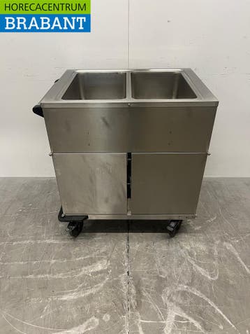 RVS Rieber Verrijdbare Bain-Marie 2 x 1/1 GN met, Ophalen of Verzenden, Gebruikt
