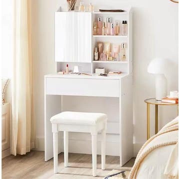 Make-uptafel met spiegel en lades, minimalistisch 70 cm, Verzenden, Nieuw
