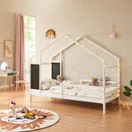 Kinderbed Lorenskog houten huisbed met valbescherming 200x90, Verzenden, Nieuw