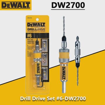 DEWALT DW2700 #6 Drill Drive Set: 2-in-1 Verstelbare Verzonk, Doe-het-zelf en Verbouw, Verzenden, Nieuw