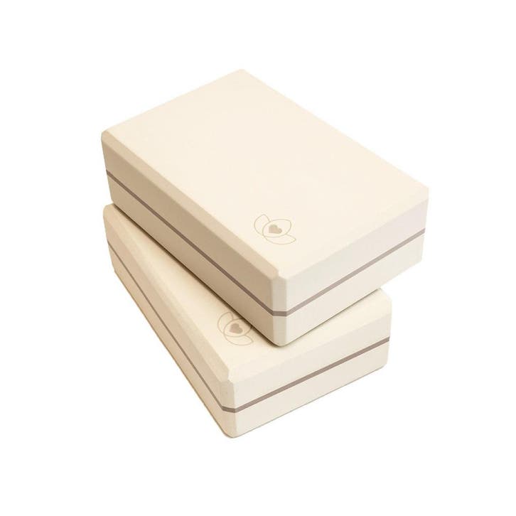 Yoga blok high density creme - Lotus - 2 stuks, Sport en Fitness, Overige Sport en Fitness, Nieuw, Verzenden
