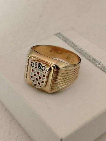 Ring - 14 karaat Geel goud - Vintage - Fiume/Rijeka, Sieraden, Tassen en Uiterlijk, Ringen, Nieuw