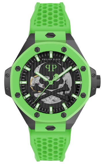 Philipp Plein PWPFA0624 Plein Skeleton Royal automatisch, Sieraden, Tassen en Uiterlijk, Overige merken, Staal, Verzenden, Polshorloge