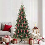 vidaXL Kerstdennenappeltje 40 pcs Rood Kunststof, Diversen, Kerst, Verzenden, Nieuw