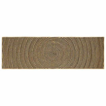 vidaXL Gebied Tapijt Zwart 80 x 250 cm Jute, Verzenden, Nieuw, Zwart