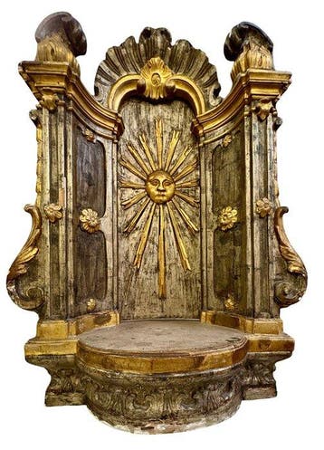 Kabinet - Verguld hout - Altaarexpositor - 87 cm