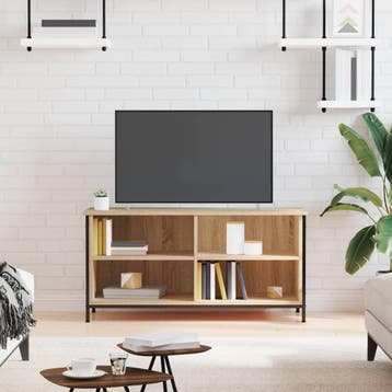 vidaXL Tv-meubel 100x40x50 cm bewerkt hout sonoma, Minder dan 50 cm, Verzenden, Nieuw, Minder dan 100 cm
