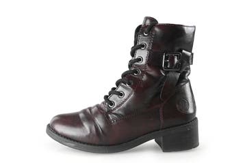 Rieker Veterboots in maat 38 Rood, Verzenden, Overige typen, Zo goed als nieuw, Rood