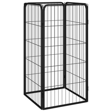 vidaXL Hondenkennel 4 panelen 50 x 100 cm gepoedercoat staal, Verzenden, Nieuw